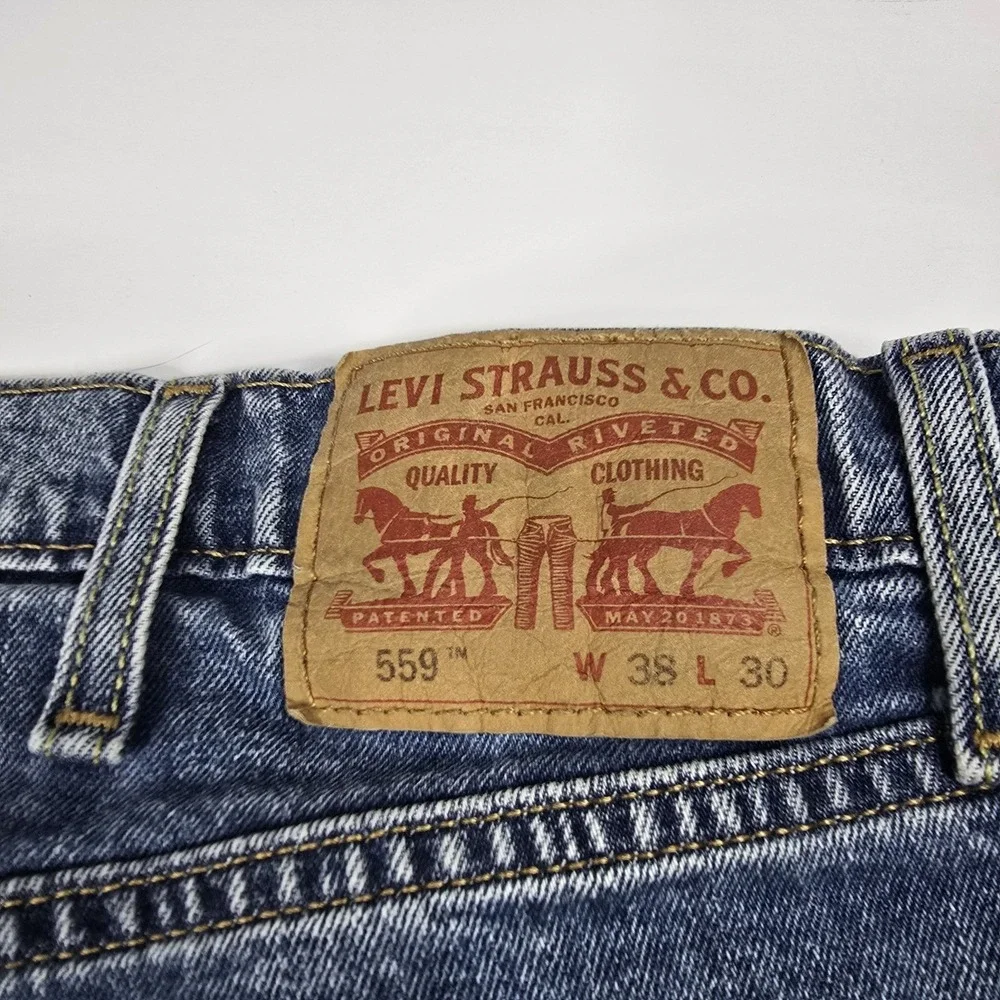 Levis 559 Jeans ‎ Mens 38x30 Relaxed Straight Fit Blue Classic 5 Pockets